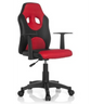 Kinderdrehstuhl KID GAME AL in Schwarz-Rot mit Armlehnen und Rollen von hjh OFFICE