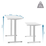 Dessin coté du Bureau réglable en hauteur électriquement Worktime Kid de 120 × 60 cm de hjh OFFICE