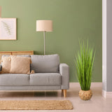 Plante artificielle verte CORTADERIA dans un panier tressé de hjh OFFICE