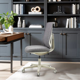 Siège de bureau à domicile Sitflex Lady gris avec structure claire et roulettes de hjh OFFICE