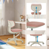 Dossier et assise réglables en hauteur de la Chaise pivotante pour des enfants KIDDY CLASSIC en rose de hjh OFFICE