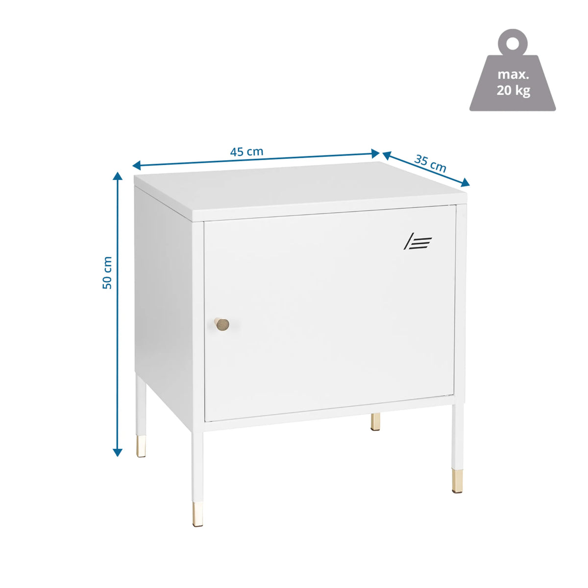 Dessin technique de l'Armoire de bureau UMEO de 45 × 35 cm avec une capacité de charge de 20 kg de hjh OFFICE