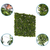 Tapis végétal vert MORE GREEN I avec vues détaillées de la fixation et de la grille en plastique de hjh OFFICE