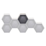 Cloisons de séparation en nid d'abeille FLEXMIUT STORE S en gris avec six éléments hexagonaux de hjh OFFICE