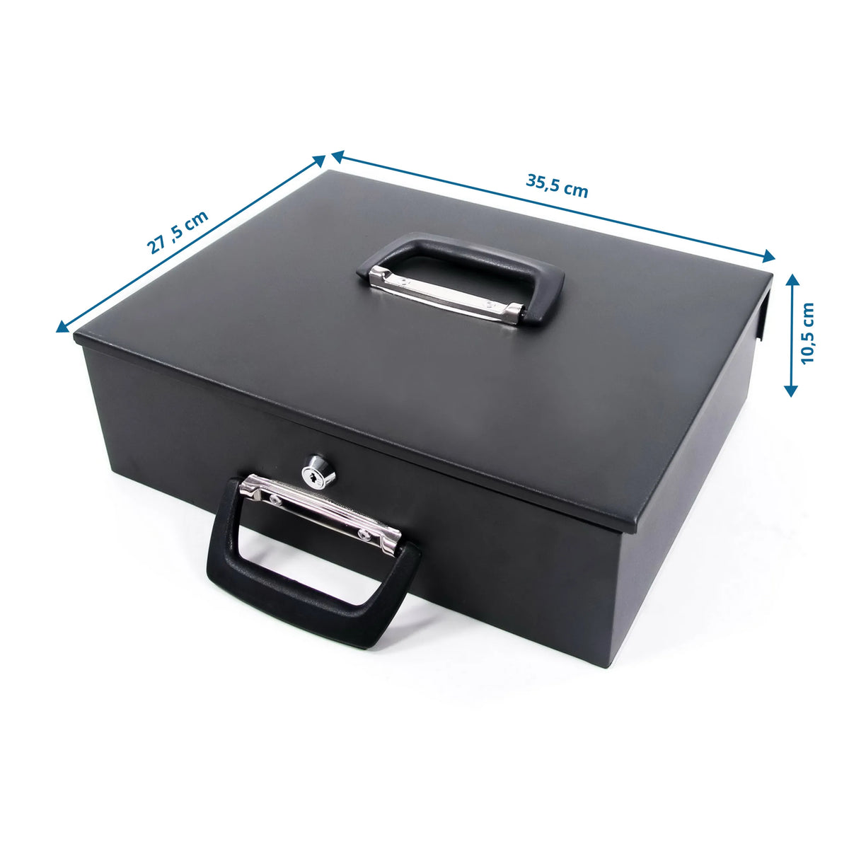 Vue dimensionnelle du Coffre à monnaie SAFE I avec 35,5 × 27,5 cm de hjh OFFICE