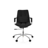 Siège de bureau à domicile SARANTO noir avec revêtement en tissu, accoudoirs et piètement à cinq branches à roulettes de hjh OFFICE