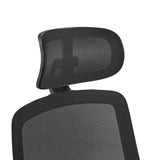 Appui-tête avec revêtement en maille noire du siège de bureau de qualité professionnelle Ergosento de hjh OFFICE