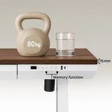 Panneau de commande avec fonction mémoire et plateau de 15 mm d'épaisseur du bureau réglable en hauteur Worktime Plus de hjh OFFICE