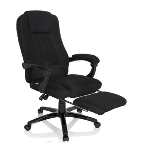 Siège de direction pour bureau à domicile RELAX CL190 noir avec repose-pieds intégré et accoudoirs de MyBuero