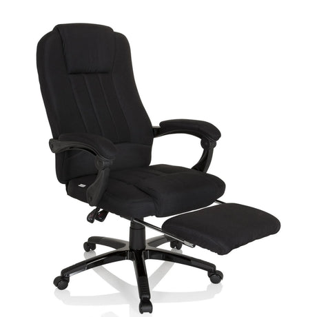 Siège de direction pour bureau à domicile RELAX CL190 noir avec repose-pieds intégré et accoudoirs de MyBuero
