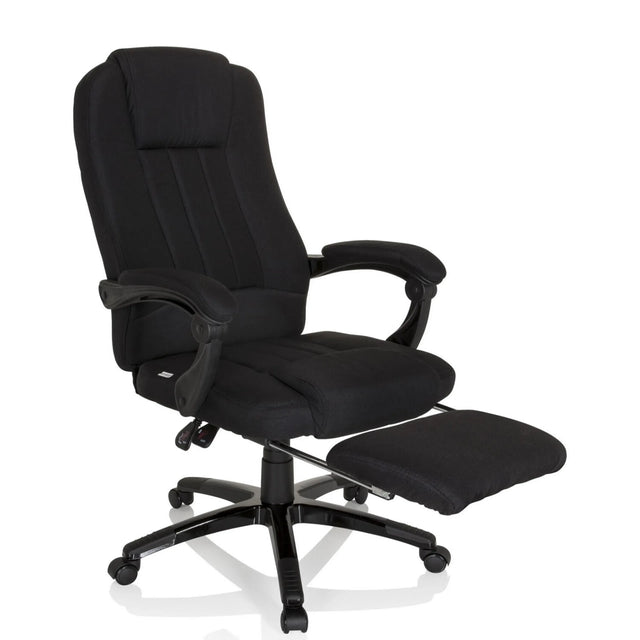Siège de direction pour bureau à domicile RELAX CL190 noir avec repose-pieds intégré et accoudoirs de MyBuero