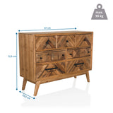 Vue dimensionnelle du Buffet SANTJAGO WOOD XL de 97 × 72,5 cm et d'une charge maximale de 55 kg de hjh LIVING