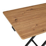 Veinage du bois de chêne du plateau avec piètement noir de la table Worktime Lift de hjh OFFICE