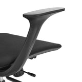 Accoudoir noir du siège de bureau à domicile Malio avec assise recouverte de tissu de hjh OFFICE
