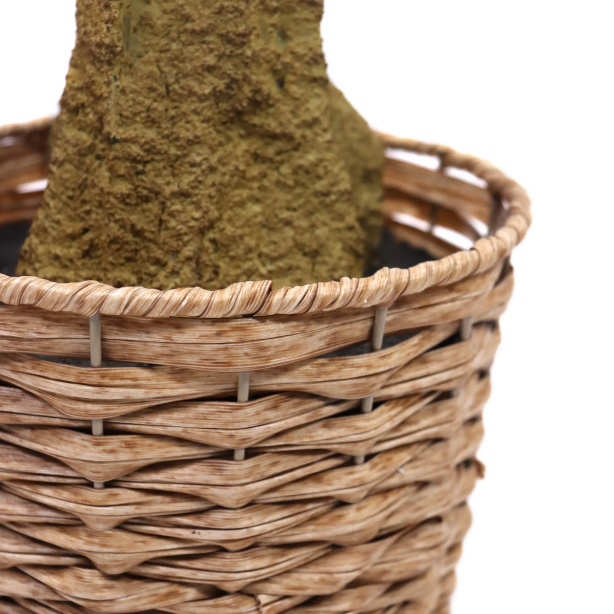 Panier tressé avec la tige de la plante artificielle OLIVE II de hjh OFFICE