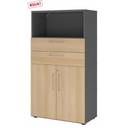 FlexWall | 4 HC | Portes + tiroirs + corps | avec pieds réglables 