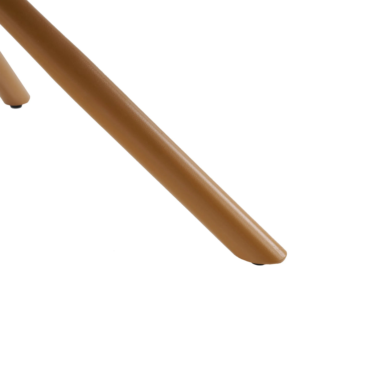 Pied de chaise brun avec patin en plastique de la chaise rembourrée Tavaro Korvik de hjh LIVING