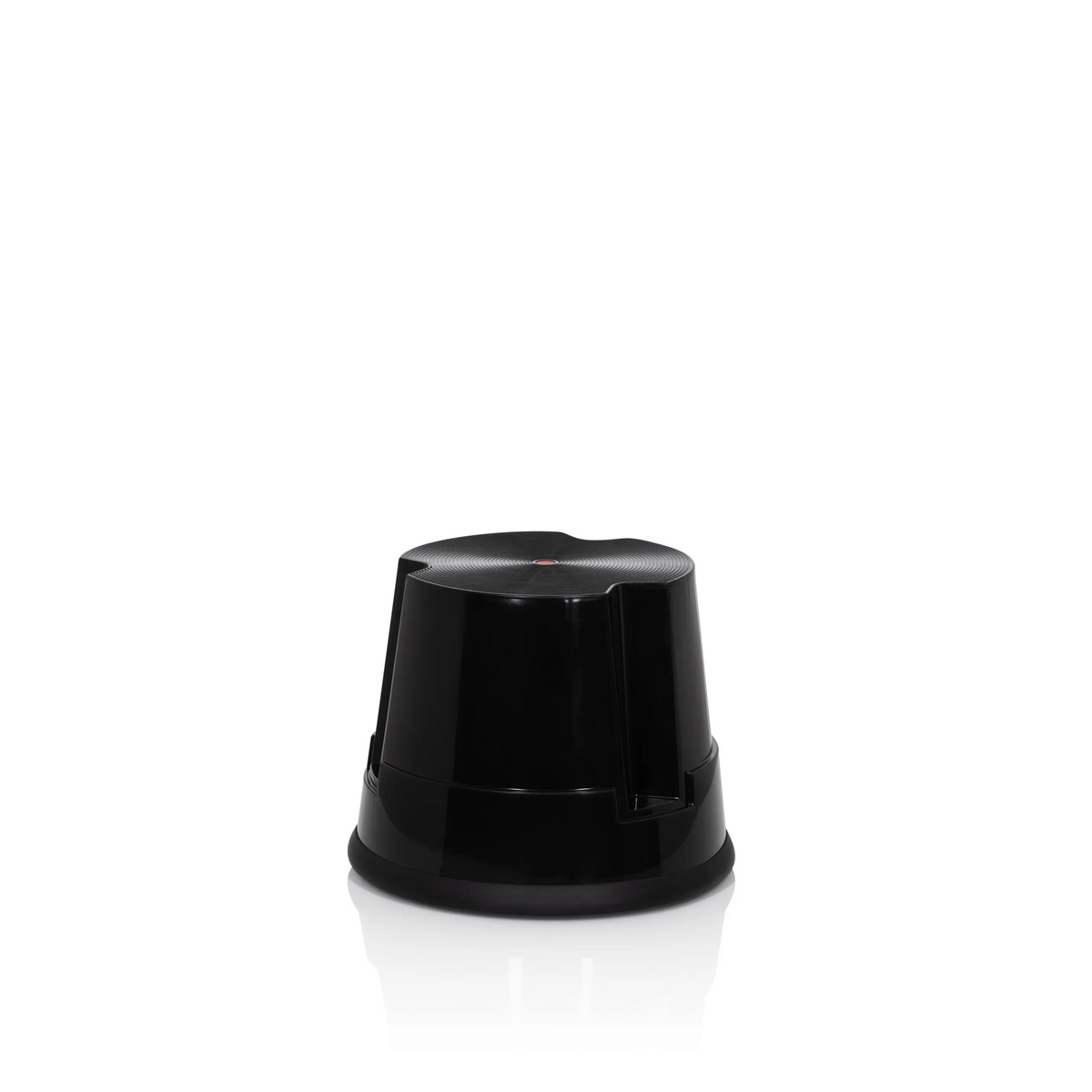 Tabouret marchepied TIO-S noir avec surface antidérapante de hjh OFFICE – vue à 360° (vue de trois quarts avant 40°)