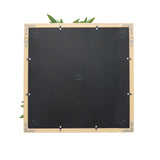 Dos du Tapis végétal LEAFLUXE WALL 1 carré en noir avec fixations métalliques de hjh LIVING