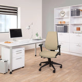 Siège de bureau de qualité professionnelle PRO-TEC 500 beige avec accoudoirs réglables et piètement à roulettes de hjh OFFICE