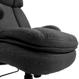 Assise rembourrée du siège pivotant BUILDER XXL I avec structure en tissu grossier noir de hjh OFFICE