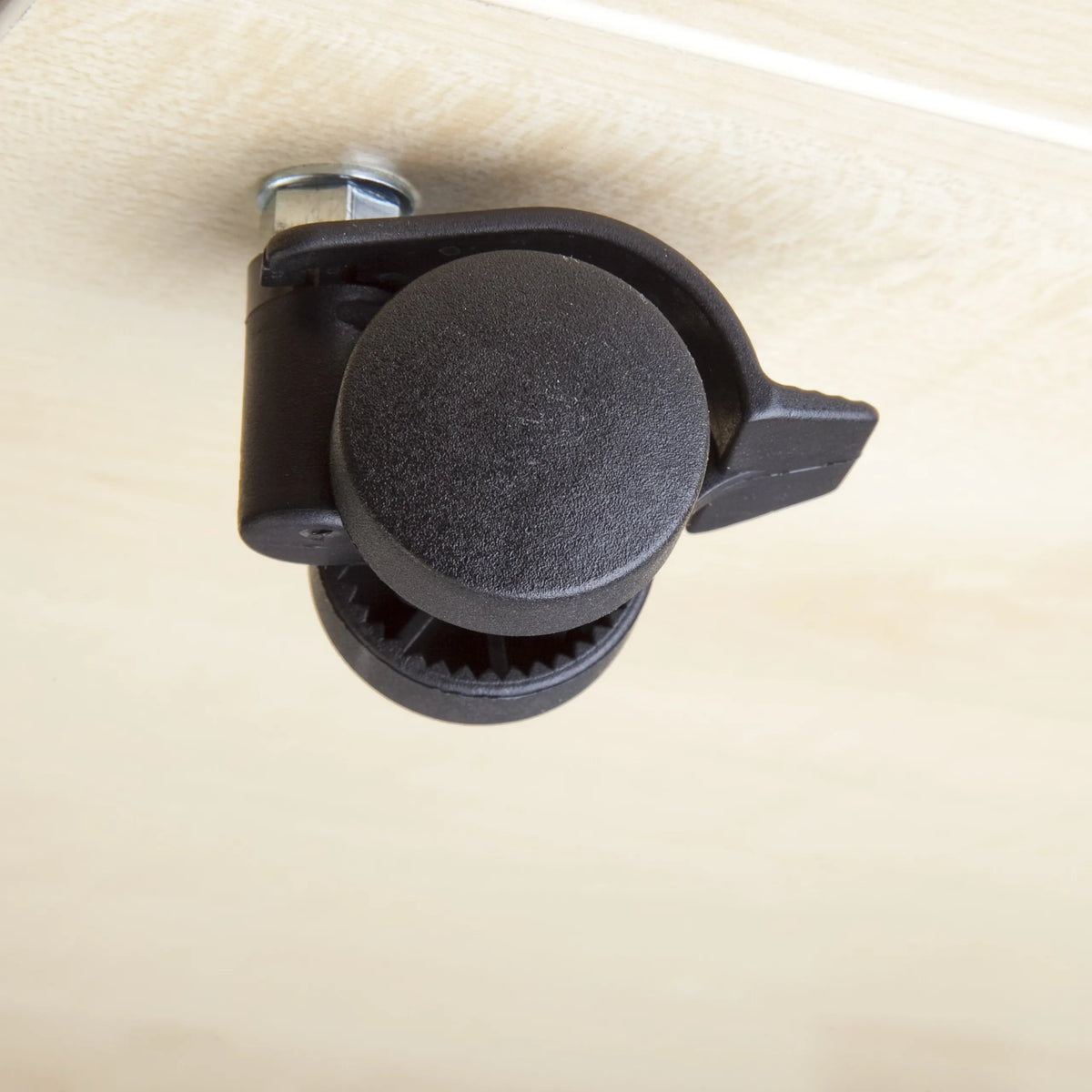 Roue pivotante noire du Caisson bureau sur roulettes SIGNA AC30 en chêne rustique de hjh OFFICE PRO