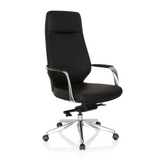 Siège de direction de qualité professionnelle VELVET noir avec accoudoirs et pied à cinq roulettes de hjh OFFICE – vue à 360° (vue de trois quarts avant 40°)