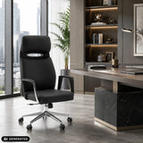 Siège de direction de qualité professionnelle VELVET ECO noir avec structure chromée et roulettes pour moquette de hjh OFFICE