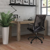 Siège de bureau à domicile ENCO noir avec dossier en maille et roulettes de hjh OFFICE