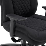 Accoudoir et rembourrage en tissu capitonné du siège pivotant XXL Pullmann Gen2 en noir de hjh OFFICE