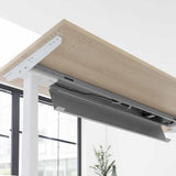 Unterkonstruktion und Tischplatte in Asteiche des elektrisch höhenverstellbaren Schreibtischs XBHM 12 WC von hjh OFFICE PRO