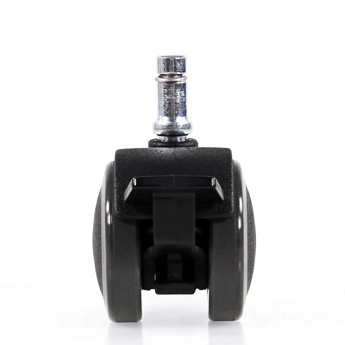 Einzelne schwarze Stuhlrolle 5x ROLO STOP 10mm/50mm für Hartböden mit Metallstift von hjh OFFICE