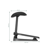 Dessin technique du repose-pieds LiberNovo Omni StepSync avec une hauteur de 42,8 cm et une largeur de 42,3 cm de Libernovo