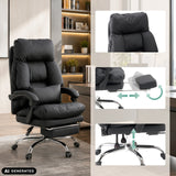 Siège de direction pour bureau à domicile Relax Legoro noir avec repose-pieds extensible et accoudoirs de MyBuero