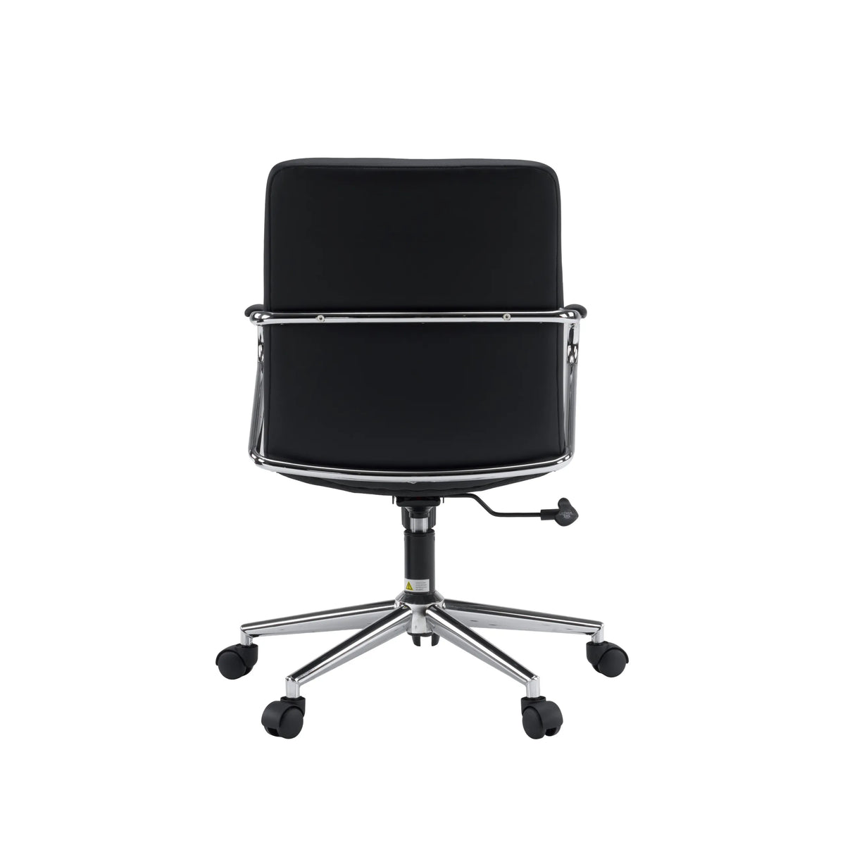Vue arrière du Siège de bureau à domicile Rovento en noir avec structure chromée de hjh OFFICE