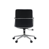 Vue arrière du Siège de bureau à domicile Rovento en noir avec structure chromée de hjh OFFICE