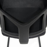 Arrière du cadre en plastique noir de la Chaises cantilever BRETON V B avec revêtement en maille de hjh OFFICE
