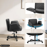 Siège de bureau à domicile Criss-Cross 10 noir avec rotation à 360 degrés et réglage de la hauteur de hjh LIVING (image générée par IA)