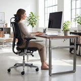 Siège de direction de luxe ERGOHUMAN SLIM GEN2 avec dossier en maille noir à un bureau de hjh OFFICE (image générée par IA)