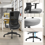 Siège de bureau à domicile Sedito en noir-gris avec accoudoirs réglables et vérin à gaz de hjh OFFICE