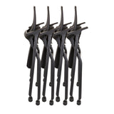 Quatre chaises pliantes PRIORITY II noires empilées, vue de profil de hjh OFFICE