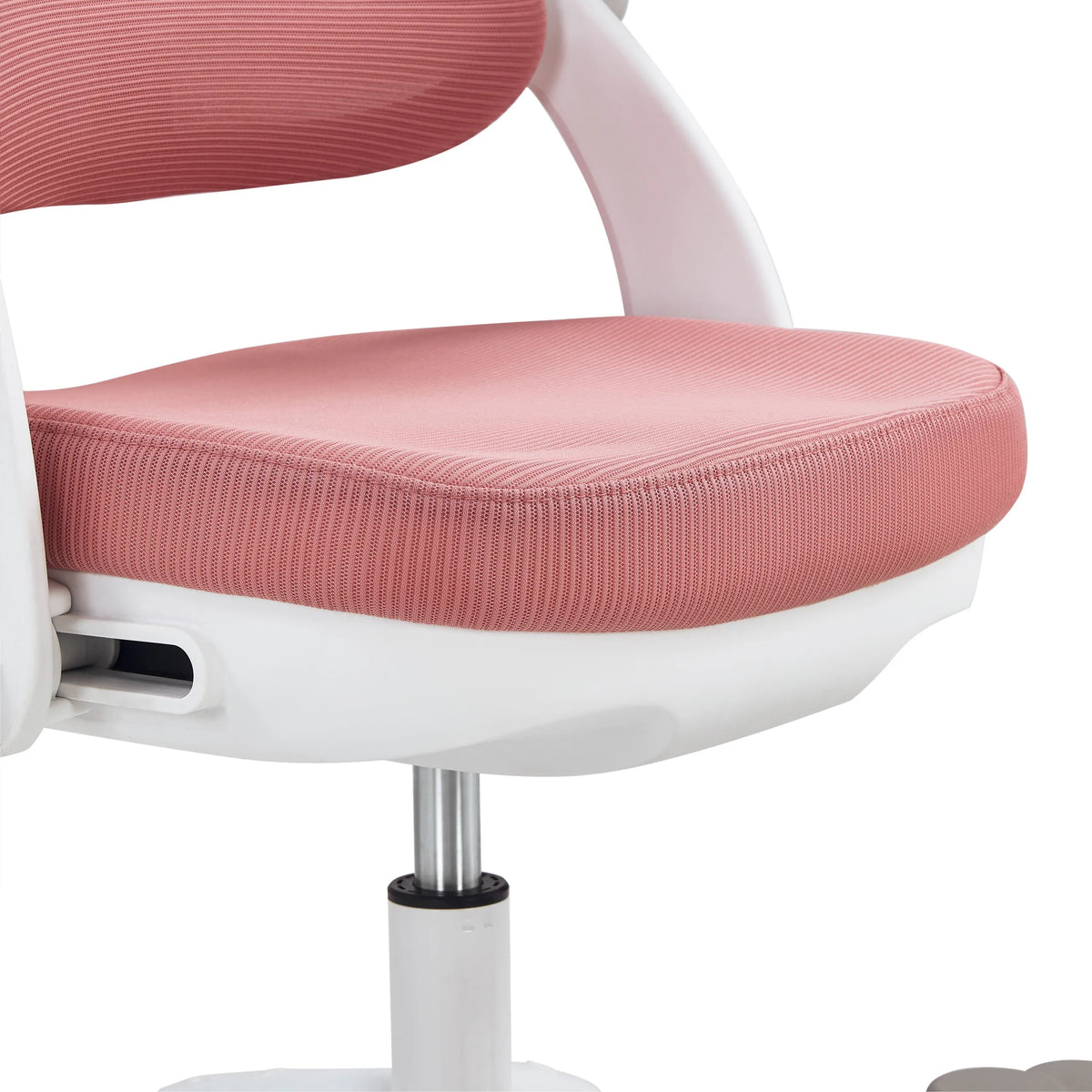Assise rembourrée rose de la chaise pivotante pour des enfants Kiddy Smart Step avec structure blanche de hjh OFFICE
