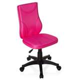 Chaise pivotante pour des enfants KIDDY BASE rose avec dossier en maille et base noire à cinq roulettes de hjh OFFICE – vue à 360° (vue de trois quarts avant 40°)