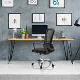 Siège de bureau à domicile STAR-TEC S en noir avec dossier en maille et roulettes de hjh OFFICE