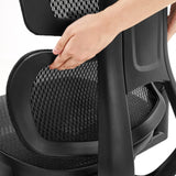 Revêtement en maille respirante du dossier du siège de bureau de qualité professionnelle Ergo U2 Pro3 en noir de hjh OFFICE