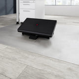 Repose-pieds PIEDINO STRIPE PRO noir avec surface striée et bouton rouge de hjh OFFICE