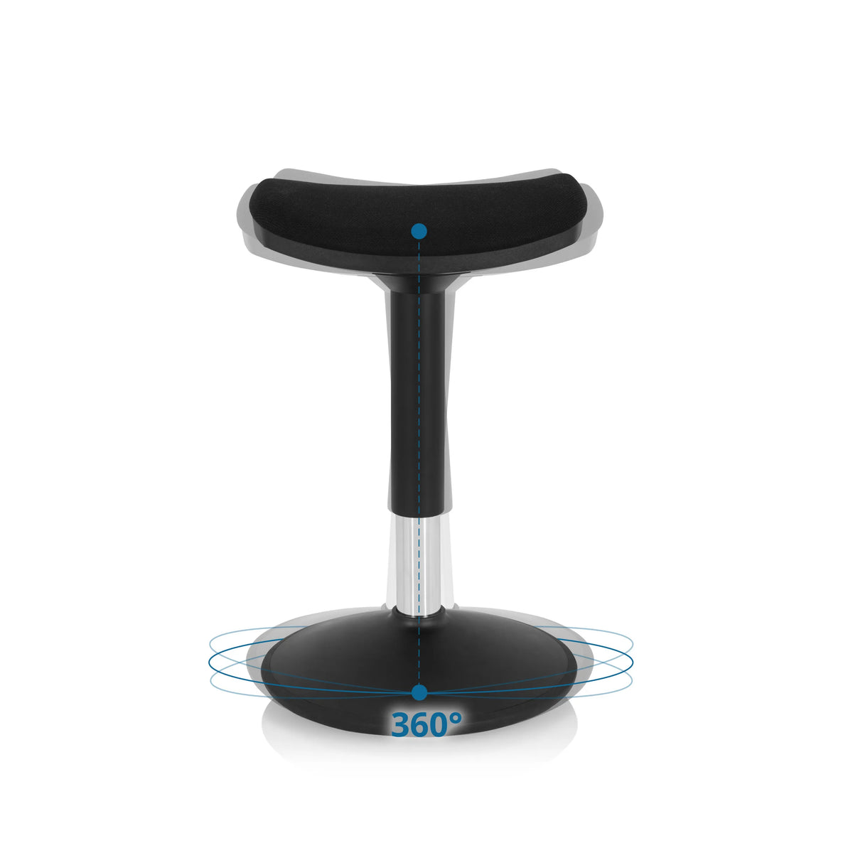 Fonction de rotation à 360 degrés du Siège assis-debout BALANCE SIT I B en noir de hjh OFFICE