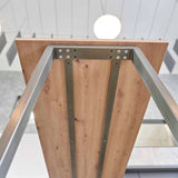 Sous-structure en acier sur le plateau en chêne rustique de la Système de tables conférence MEETING POINT MPA 17 de hjh OFFICE PRO