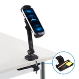 Pince de bureau avec rangement intégré pour stylos et notes pour le Support de téléphone portable & tablette FLEXMOBI III de hjh OFFICE