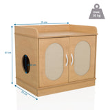 Vue dimensionnelle de la Maison pour chat KITTYHOME 2 avec 75 × 67 cm et une charge maximale de 30 kg de hjh LIVING